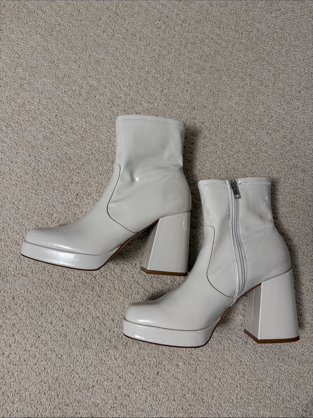 Steve Madden Platform Boots in White